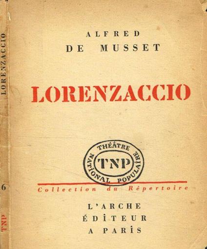 Lorenzaccio - Alfred de Musset - copertina