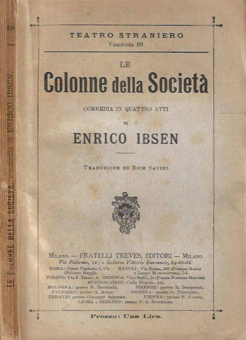 Le Colonne della Società - Henrik Ibsen - copertina