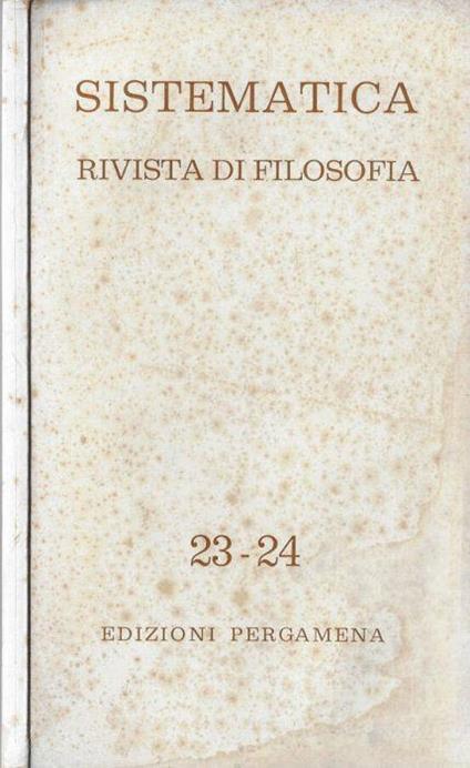 Sistematica N. 23-24 anno 1974 - Giovanni Giraldi - copertina