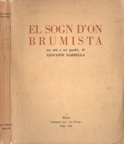 El sogn d' on brunista - Giovanni Barrella - copertina