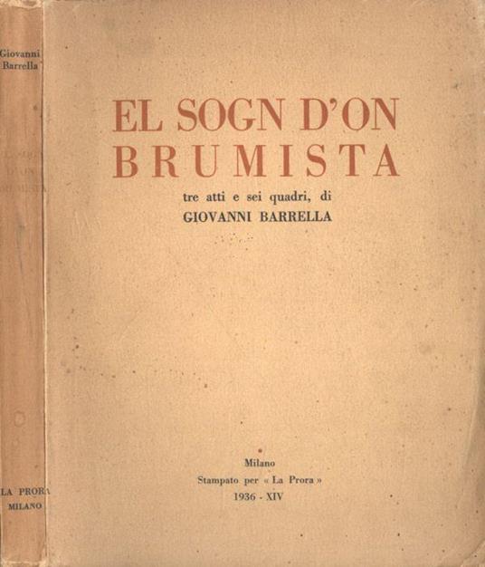 El sogn d' on brunista - Giovanni Barrella - copertina