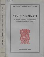 Studi urbinati di storia, filosofia e letteratura anno XXVIII nuova serie B N. 1-2 1964