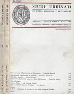 Studi urbinati di storia, filosofia e letteratura anno XL 1966 nuova serie B N. 1, 2