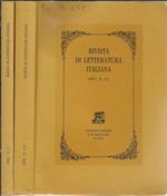 Rivista di letteratura italiana 1992 VIII N. 1-2, 3 (annata completa)