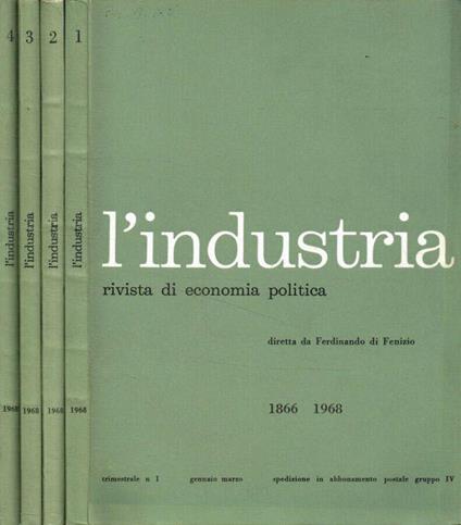 L' industria. Rivista di economia politica. Trimestrale, 1968 - Ferdinando Di Fenizio - copertina