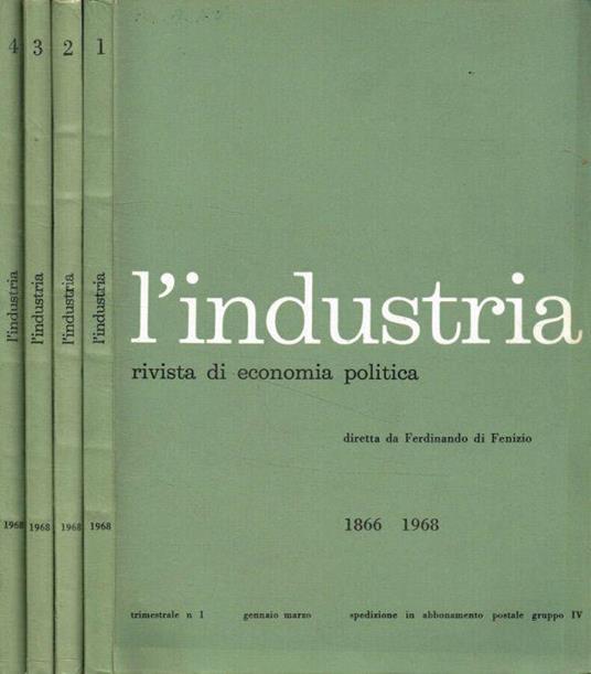 L' industria. Rivista di economia politica. Trimestrale, 1968 - Ferdinando Di Fenizio - copertina