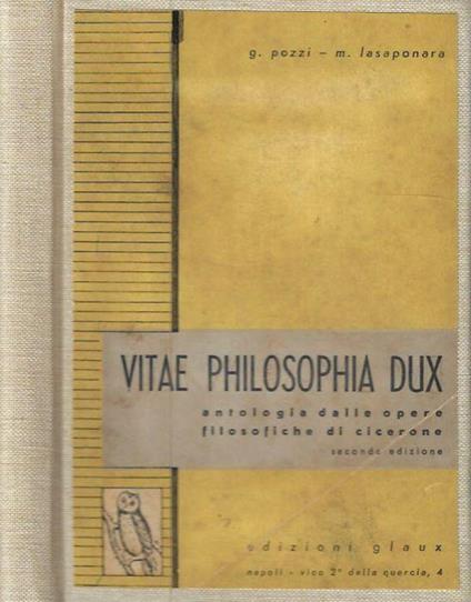 Vitae Philosophia Dux - Giovanna Giudici Pozzi - copertina