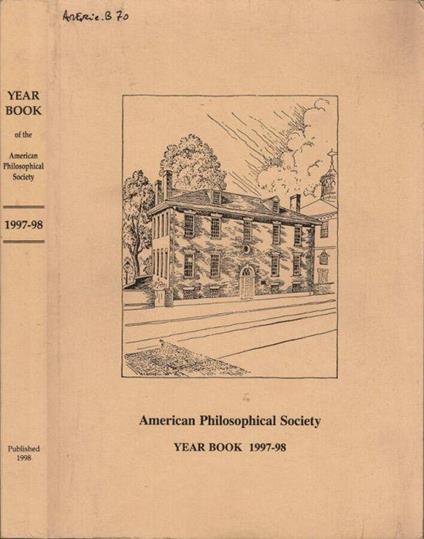 American Philosophical Society Year Book - 1997-98 - copertina