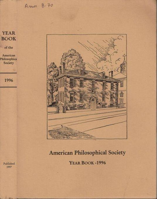 American Philosophical Society Year Book - 1996 - copertina