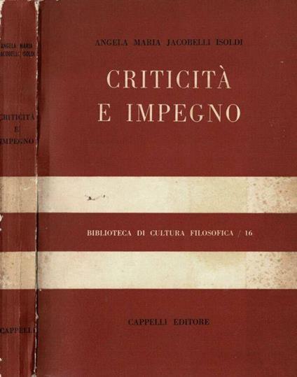 Criticità e impegno - copertina