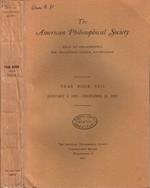 The American Philosophical Society - Year Book 1952