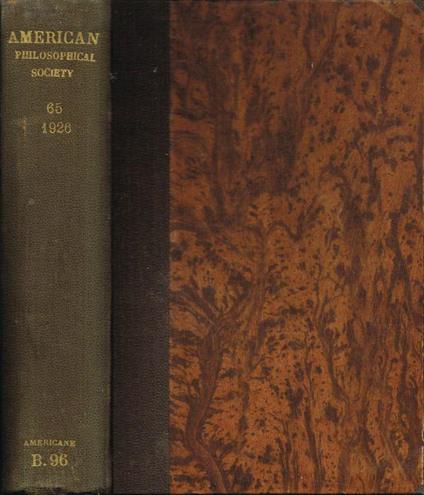 Proceedings of the American Philosophical Society - copertina