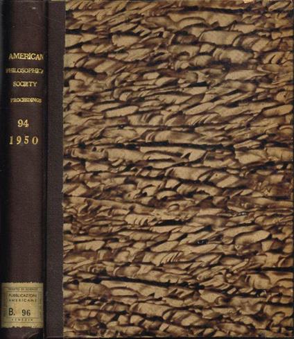 Proceedings of the American Philosophical Society - copertina