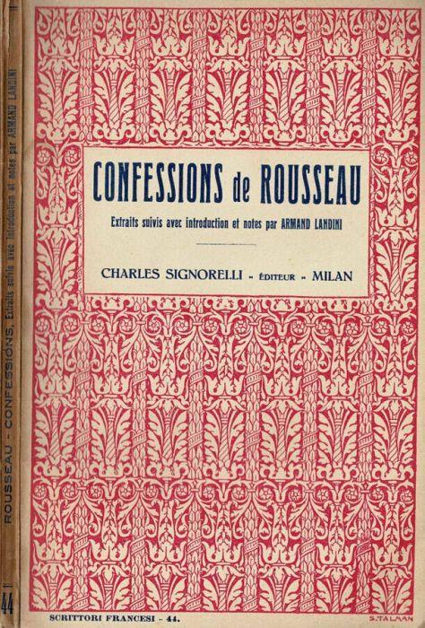 Confessions de Rousseau - Jean-Jacques Rousseau - copertina