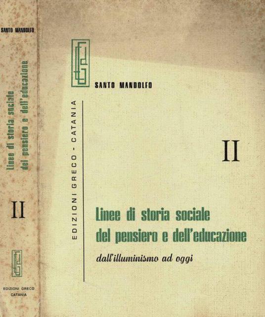 Linee di storia sociale del pensiero e dell'educazione - Santo Mandolfo - copertina