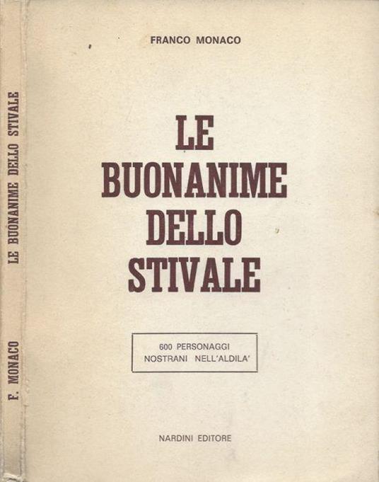 Le buonanime dello stivale - Franco Monaco - copertina