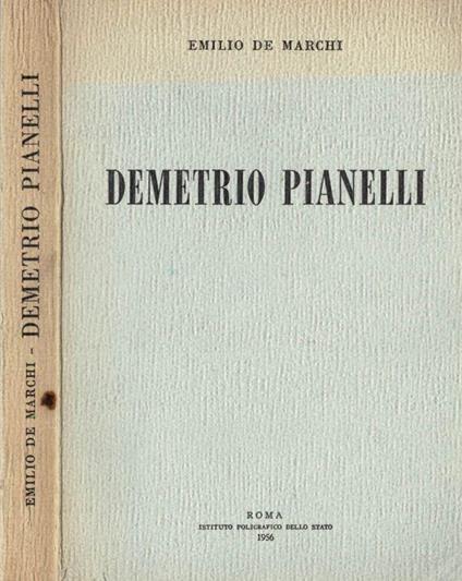 Demetrio Pianelli - Emilio De Marchi - copertina