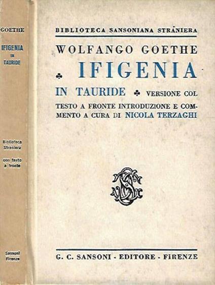 Ifigenia in Tauride - Johann Wolfgang Goethe - copertina