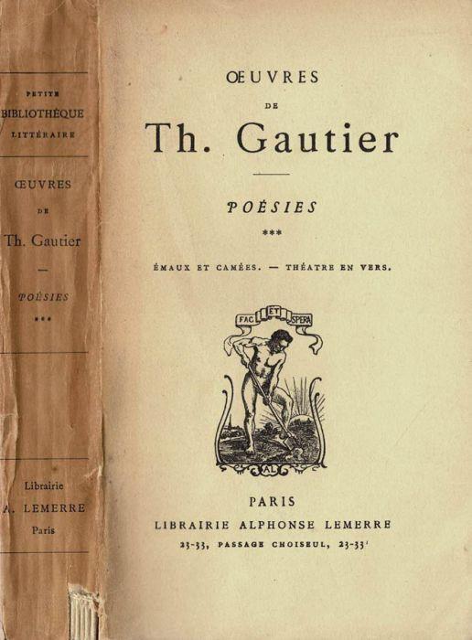 Ouvres de Thèophile Gautier - Poèsies - Théophile Gautier - copertina