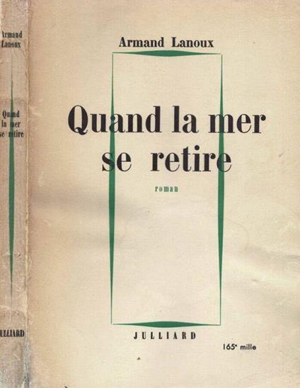 Quand la mer se retire - Armand Lanoux - copertina