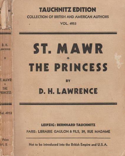 St. Mawr - The Princess - David Herbert Lawrence - copertina