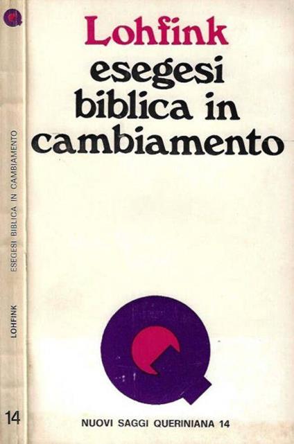 Esegesi biblica in cambiamento - Norbert Lohfink - copertina