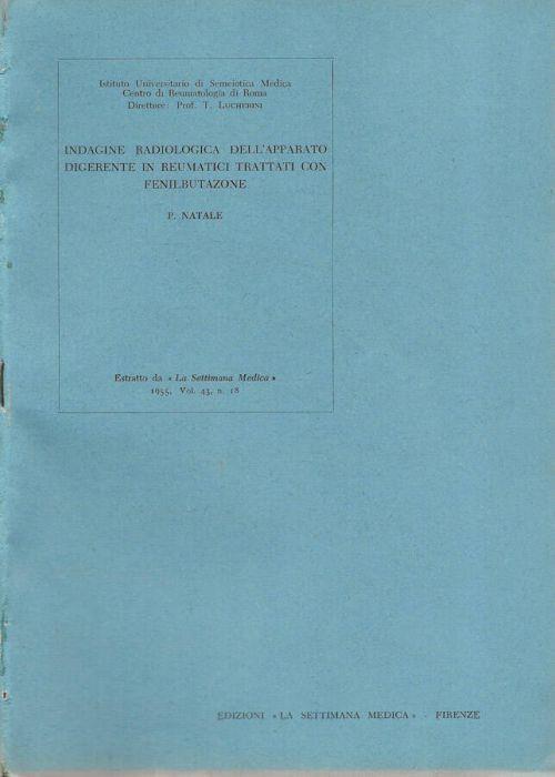 Indagine radiologica dell'apparato digerente in reumatici trattati con fenilbutazone - copertina