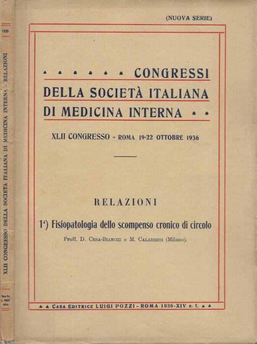 Fisiopatologia dello scompenso cronico di circolo - copertina