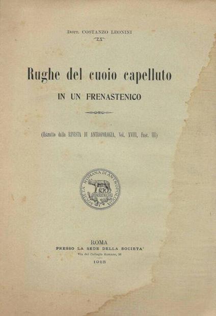 Rughe del cuoio capelluto in un frenastenico - copertina