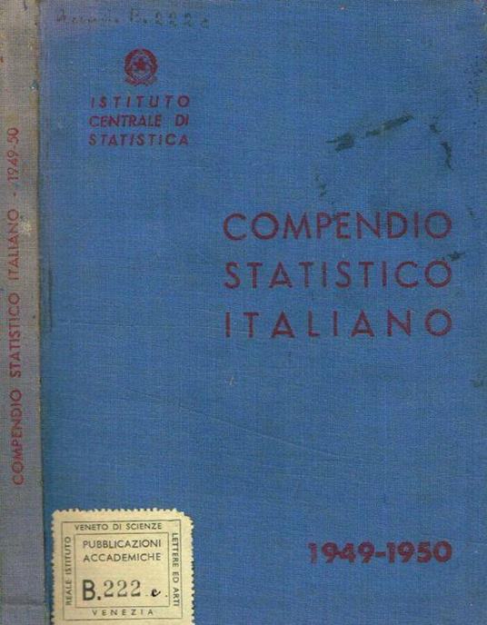 Compendio statistico italiano 1949-1950 - copertina