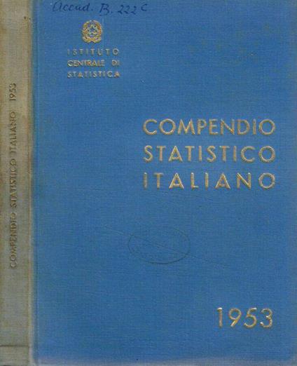 Compendio statistico italiano 1953 - copertina