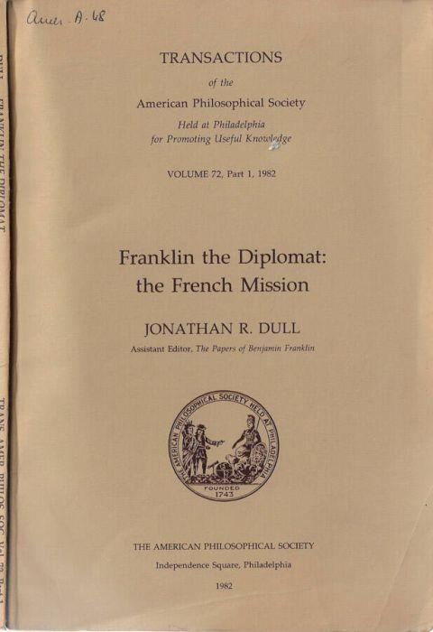 Transactions of the American Philosophical Society held at Philadelphia for promoting useful knowledge volume 72, part 1, 1982 - copertina