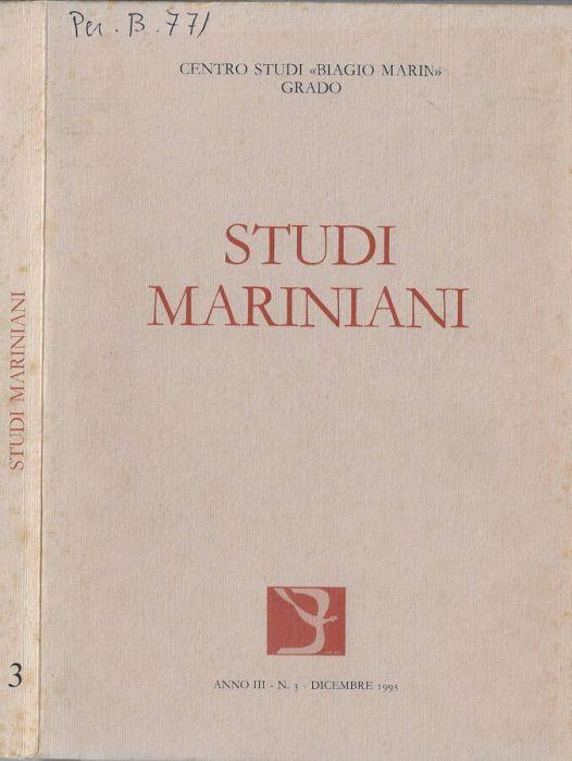 Studi mariniani anno III N. 3 - copertina