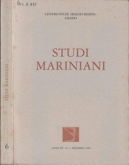 Studi mariniani anno VII N. 6 - copertina