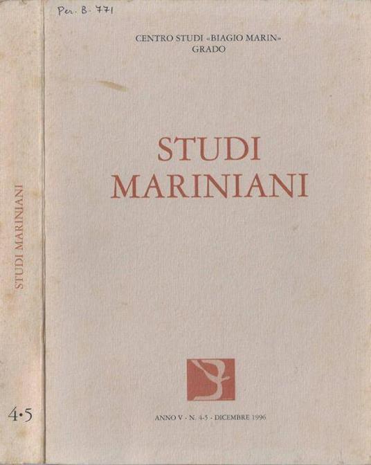 Studi mariniani anno V N. 4-5 - copertina