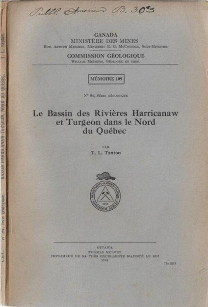 Le bassin des rivières Harricanaw et Turgeon dans le Nord du Québec - copertina