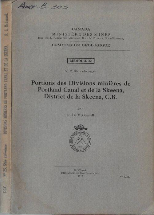 Portions des divisions minières de portland canal et de la skeena, district de la skeena, C. B - copertina