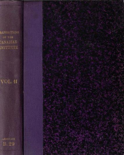 Transactions of the Royal Canadian institute Vol. 11 1915 - copertina