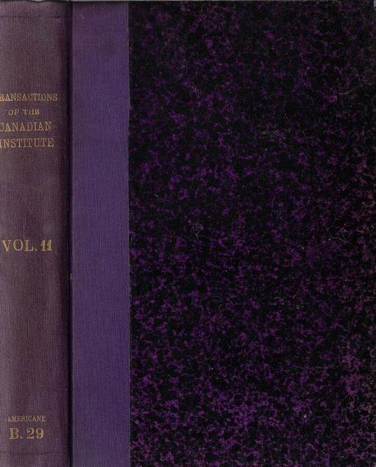 Transactions of the Royal Canadian institute Vol. 11 1915 - copertina