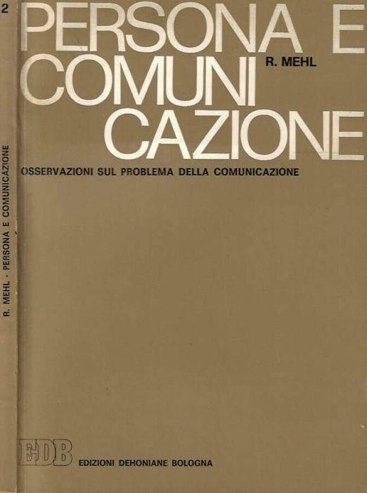 Persona e comunicazione - Roger Mehl - copertina