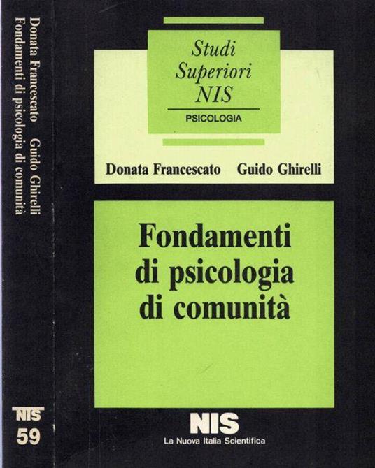 Fondamenti di psicologia di comunità - Donata Francescato - copertina