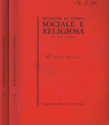 Ricerche di storia sociale e religiosa. Nuova serie, n.69, 70, anno 2006 - Gabriele De Rosa - copertina