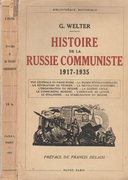 Histoire de la Russie Communiste - Gustave Welter - copertina