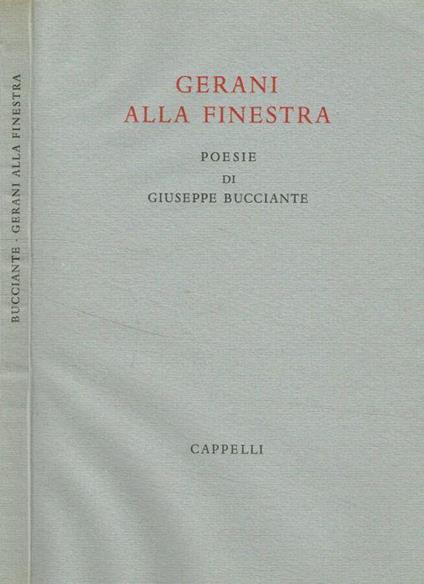 Gerani alla finestra - Giuseppe Bucciante - copertina