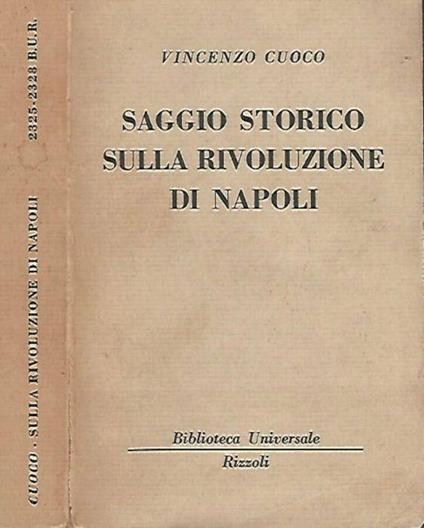 Saggio storico sulla rivoluzione di Napoli - Vincenzo Cuoco - copertina