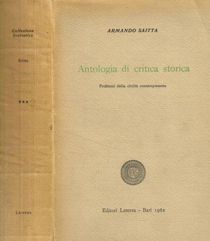 Antologia di critica storica - Armando Saitta - copertina