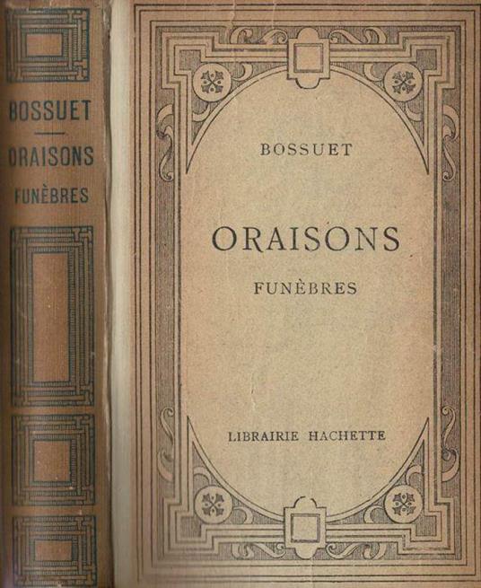 Oraisons Funèbres - Jacques Boulet - copertina