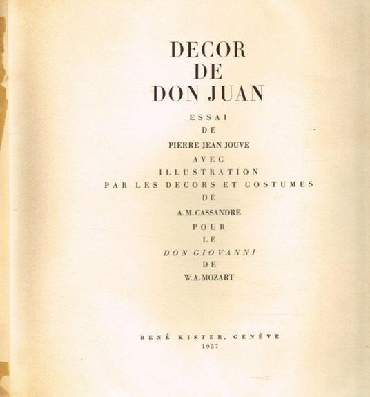 Decor de Don Juan - Pierre Jean Jouve - copertina