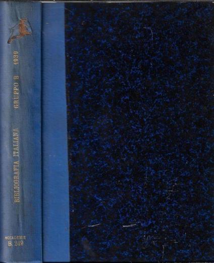 Bibliografia italiana 1939 gruppo B medicina - copertina