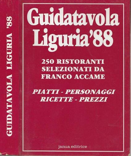 Guidatavola Liguria ‘88 - copertina